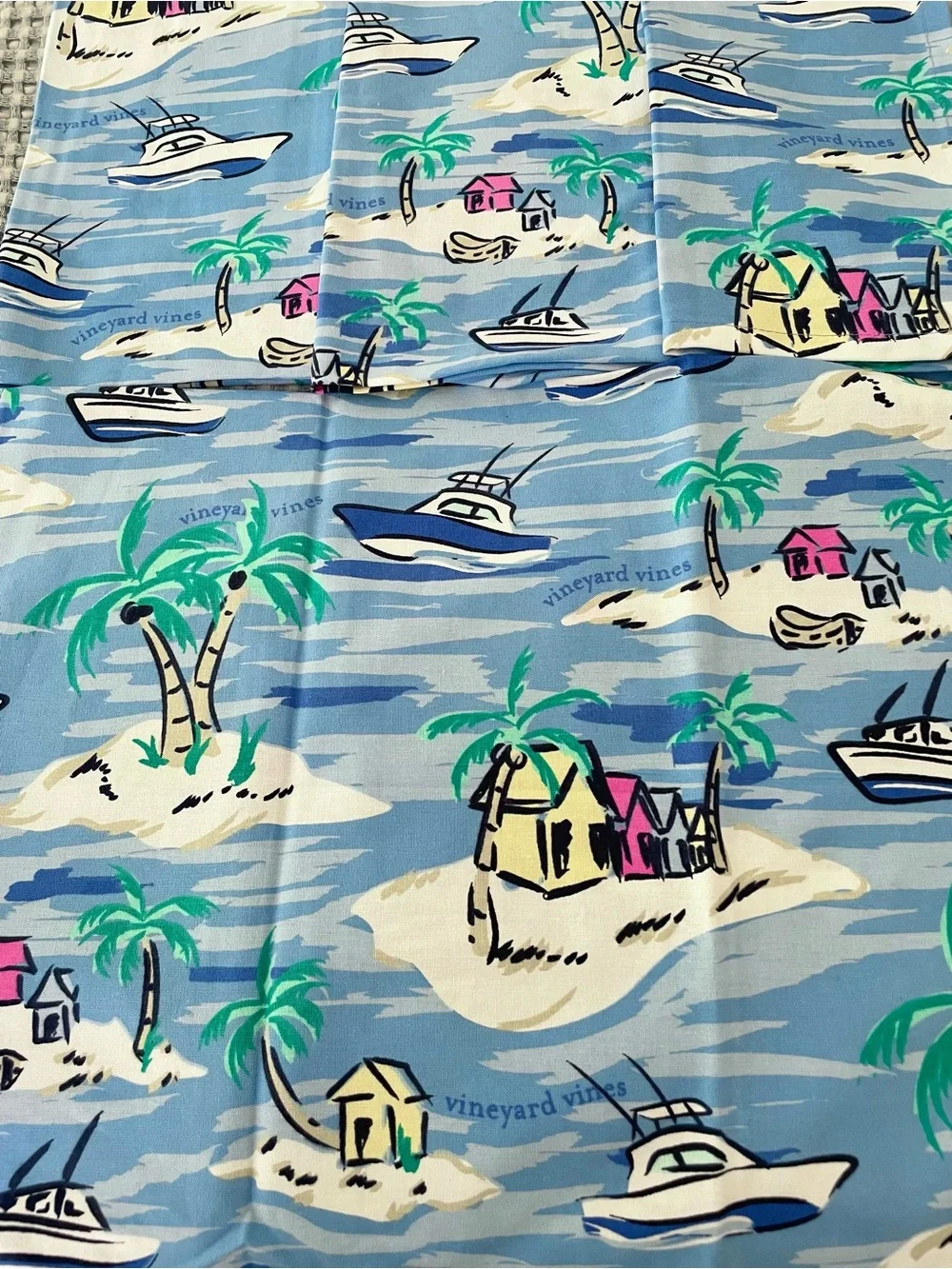 Vineyard Vines For Target NWOT 2 Kitchen Dish Tea Towels Whale Patchwork Island